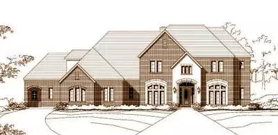 Traditional house plans 19-606 - front exterior, 6,385 sq ft, 4 bed, 4 bath house plans | Monster House Plans