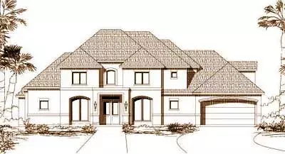 Mediterranean house plans 19-611 - front exterior, 4,332 sq ft, 5 bed, 4 bath house plans | Monster House Plans