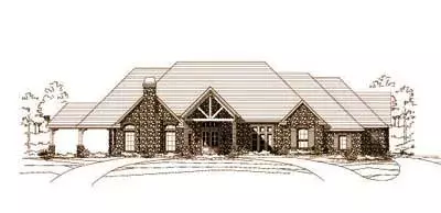 Country house plans 19-612 - front exterior, 4,490 sq ft, 3 bed, 3 bath house plans | Monster House Plans