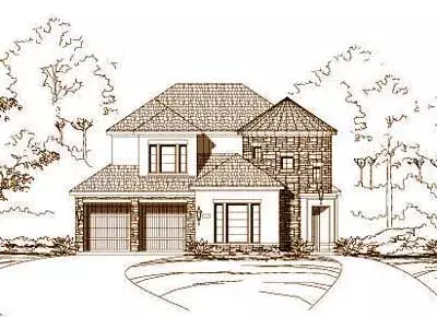 Tuscan house plans 19-615 - front exterior, 3,113 sq ft, 3 bed, 2 bath house plans | Monster House Plans