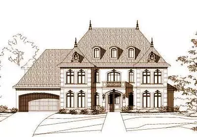 Traditional house plans 19-616 - front exterior, 4,646 sq ft, 5 bed, 3 bath house plans | Monster House Plans