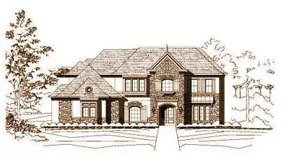 French Country house plans 19-618 - front exterior, 5,640 sq ft, 5 bed, 4 bath house plans | Monster House Plans