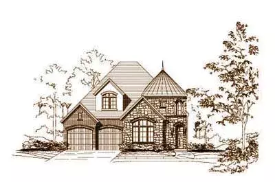Tuscan house plans 19-633 - front exterior, 3,102 sq ft, 4 bed, 3 bath house plans | Monster House Plans