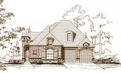 Tuscan house plans 19-634 - front exterior, 2,442 sq ft, 4 bed, 4 bath house plans | Monster House Plans
