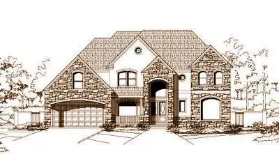 French Country house plans 19-648 - front exterior, 5,001 sq ft, 5 bed, 4 bath house plans | Monster House Plans