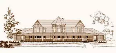 Victorian house plans 19-673 - front exterior, 5,856 sq ft, 5 bed, 2 bath house plans | Monster House Plans