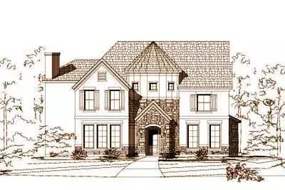 Traditional house plans 19-676 - front exterior, 4,526 sq ft, 4 bed, 4 bath house plans | Monster House Plans