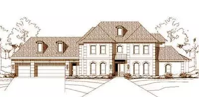 Traditional house plans 19-685 - front exterior, 4,205 sq ft, 4 bed, 3 bath house plans | Monster House Plans
