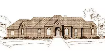 Traditional house plans 19-696 - front exterior, 4,660 sq ft, 4 bed, 3 bath house plans | Monster House Plans