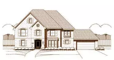 Traditional house plans 19-702 - front exterior, 4,690 sq ft, 5 bed, 3 bath house plans | Monster House Plans