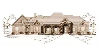 Traditional house plans 19-704 - front exterior, 3,396 sq ft, 4 bed, 3 bath house plans | Monster House Plans