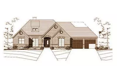 Traditional house plans 19-705 - front exterior, 2,747 sq ft, 3 bed, 2 bath house plans | Monster House Plans