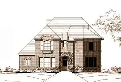 French Country house plans 19-716 - front exterior, 3,566 sq ft, 4 bed, 3 bath house plans | Monster House Plans