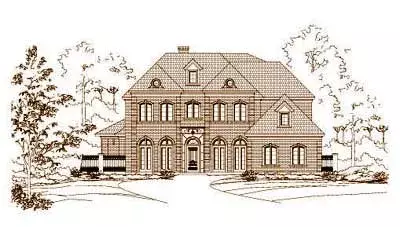 Traditional house plans 19-743 - front exterior, 7,502 sq ft, 4 bed, 4 bath house plans | Monster House Plans