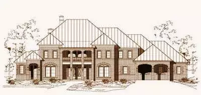 Traditional house plans 19-746 - front exterior, 6,130 sq ft, 5 bed, 4 bath house plans | Monster House Plans