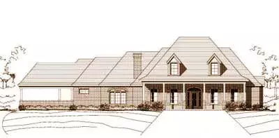 Country house plans 19-765 - front exterior, 3,220 sq ft, 4 bed, 3 bath house plans | Monster House Plans