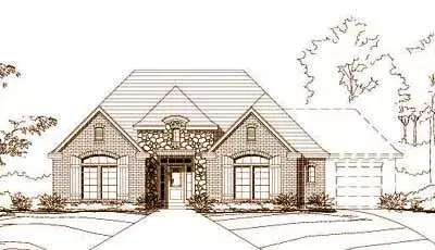 French Country house plans 19-767 - front exterior, 1,773 sq ft, 3 bed, 2 bath house plans | Monster House Plans