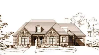 French Country house plans 19-769 - front exterior, 2,857 sq ft, 3 bed, 3 bath house plans | Monster House Plans