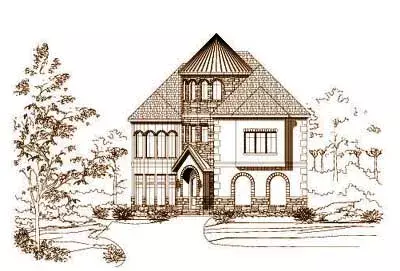 Traditional house plans 19-770 - front exterior, 4,214 sq ft, 4 bed, 5 bath house plans | Monster House Plans