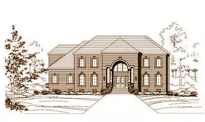 Traditional house plans 19-772 - front exterior, 7,425 sq ft, 5 bed, 4 bath house plans | Monster House Plans
