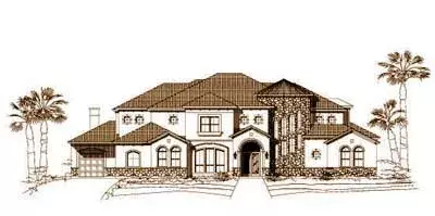 Tuscan house plans 19-773 - front exterior, 7,297 sq ft, 6 bed, 5 bath house plans | Monster House Plans