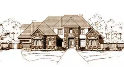 Traditional house plans 19-777 - front exterior, 5,646 sq ft, 4 bed, 3 bath house plans | Monster House Plans