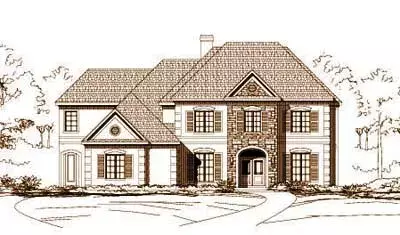 Traditional house plans 19-785 - front exterior, 5,355 sq ft, 5 bed, 5 bath house plans | Monster House Plans