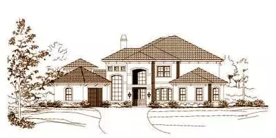 Mediterranean house plans 19-793 - front exterior, 4,463 sq ft, 4 bed, 4 bath house plans | Monster House Plans