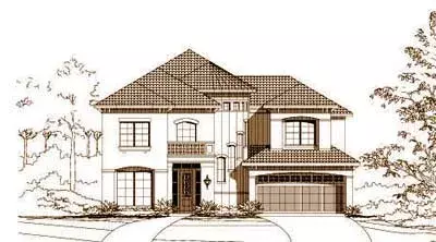 Mediterranean house plans 19-794 - front exterior, 3,914 sq ft, 4 bed, 0 bath house plans | Monster House Plans