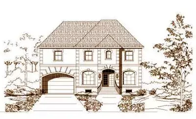 Traditional house plans 19-796 - front exterior, 3,739 sq ft, 4 bed, 3 bath house plans | Monster House Plans