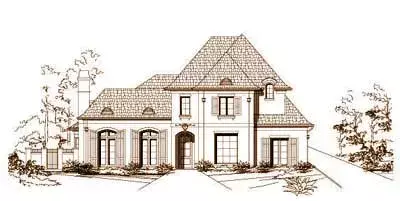 Traditional house plans 19-797 - front exterior, 5,459 sq ft, 4 bed, 3 bath house plans | Monster House Plans