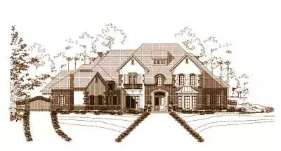 French Country house plans 19-798 - front exterior, 6,998 sq ft, 5 bed, 5 bath house plans | Monster House Plans