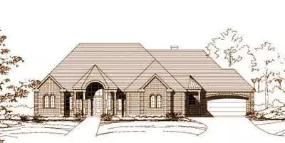 Traditional house plans 19-801 - front exterior, 3,272 sq ft, 3 bed, 4 bath house plans | Monster House Plans