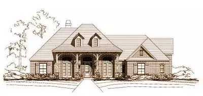 Country house plans 19-813 - front exterior, 3,217 sq ft, 4 bed, 3 bath house plans | Monster House Plans