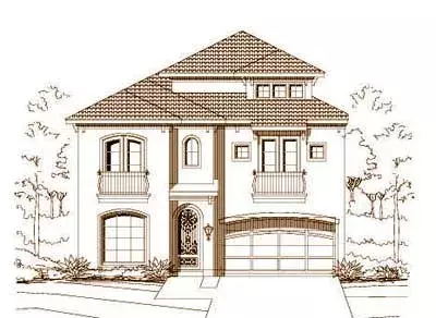Mediterranean house plans 19-838 - front exterior, 3,719 sq ft, 4 bed, 3 bath house plans | Monster House Plans
