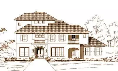 Traditional house plans 19-846 - front exterior, 3,318 sq ft, 3 bed, 4 bath house plans | Monster House Plans