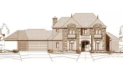 French Country house plans 19-847 - front exterior, 3,514 sq ft, 4 bed, 3 bath house plans | Monster House Plans