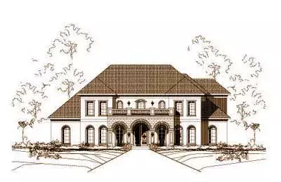Traditional house plans 19-849 - front exterior, 6,357 sq ft, 5 bed, 6 bath house plans | Monster House Plans