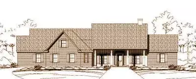 Traditional house plans 19-854 - front exterior, 3,450 sq ft, 3 bed, 3 bath house plans | Monster House Plans