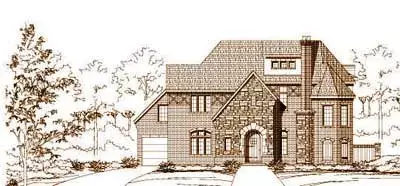 French Country house plans 19-856 - front exterior, 5,380 sq ft, 3 bed, 4 bath house plans | Monster House Plans
