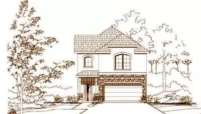 European house plans 19-858 - front exterior, 1,863 sq ft, 3 bed, 2 bath house plans | Monster House Plans