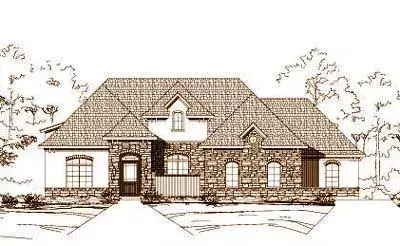 Tuscan house plans 19-872 - front exterior, 4,271 sq ft, 4 bed, 3 bath house plans | Monster House Plans