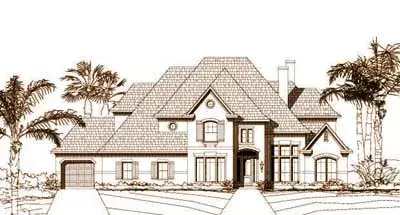 Traditional house plans 19-877 - front exterior, 5,017 sq ft, 5 bed, 4 bath house plans | Monster House Plans