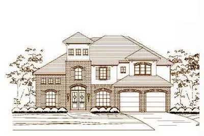 Traditional house plans 19-881 - front exterior, 4,111 sq ft, 4 bed, 4 bath house plans | Monster House Plans