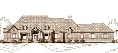 French Country house plans 19-887 - front exterior, 2,930 sq ft, 4 bed, 3 bath house plans | Monster House Plans