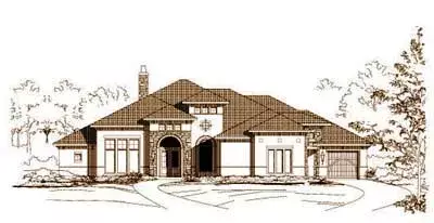 Tuscan house plans 19-890 - front exterior, 4,319 sq ft, 3 bed, 3 bath house plans | Monster House Plans