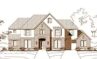 Traditional house plans 19-899 - front exterior, 3,801 sq ft, 5 bed, 3 bath house plans | Monster House Plans