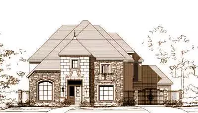 French Country house plans 19-900 - front exterior, 4,610 sq ft, 5 bed, 4 bath house plans | Monster House Plans