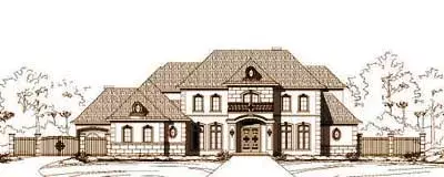European house plans 19-905 - front exterior, 7,352 sq ft, 5 bed, 5 bath house plans | Monster House Plans