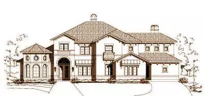 Mediterranean house plans 19-914 - front exterior, 4,994 sq ft, 5 bed, 4 bath house plans | Monster House Plans